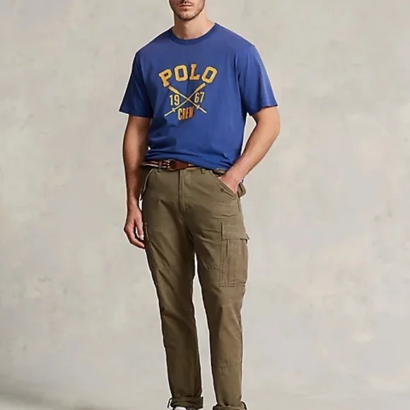 Polo by Ralph Lauren Navy Tee with Yellow Design - Picture 6 of 16
